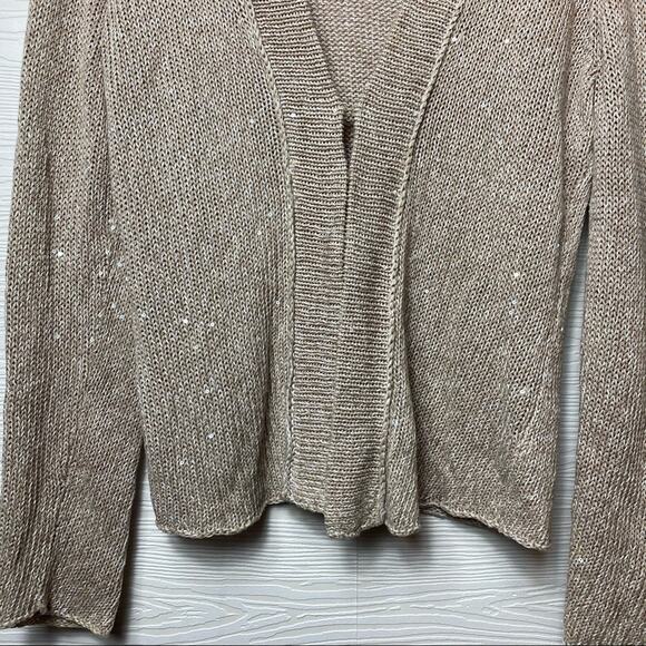 Brunello Cucinelli Linen Silk Blend Cardigan Knit Sweater Medium - Picture 2 of 9